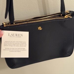 Ralph Lauren Navy Signature Crossbody Bag Like NEW!